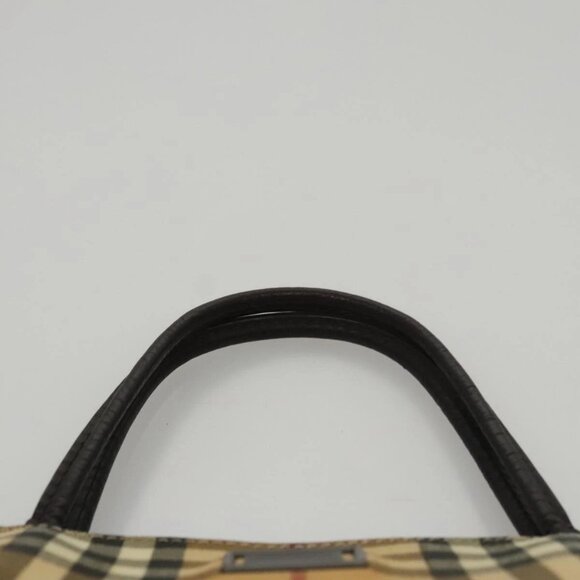 BURBERRY Nova Check Tote Bag PVC Beige Auth 104293 - Picture 9 of 16